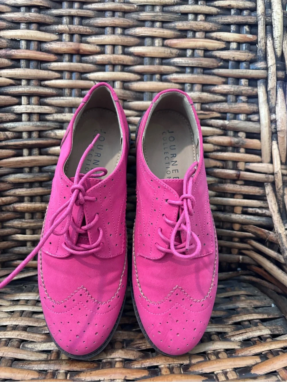 Journee Collection Pink Claudiya  Oxford Loafers  in size 8. Great condition!